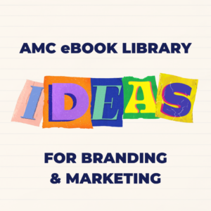 Poster for the collection of books about marketing from the AMC eBook Library